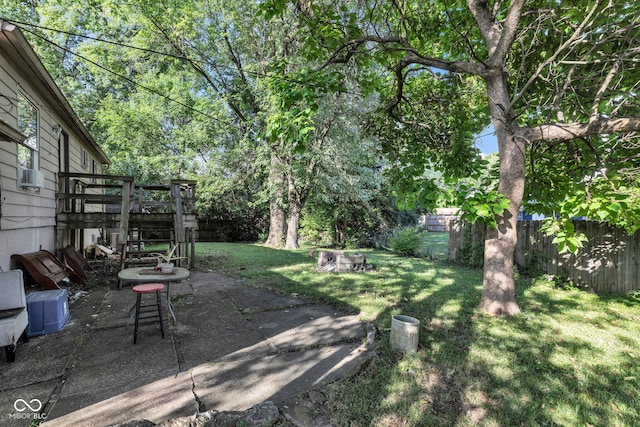 3909 Richelieu Ct, Indianapolis, IN 46226 - fenced backyard featuring a patio area and a wooden deck
