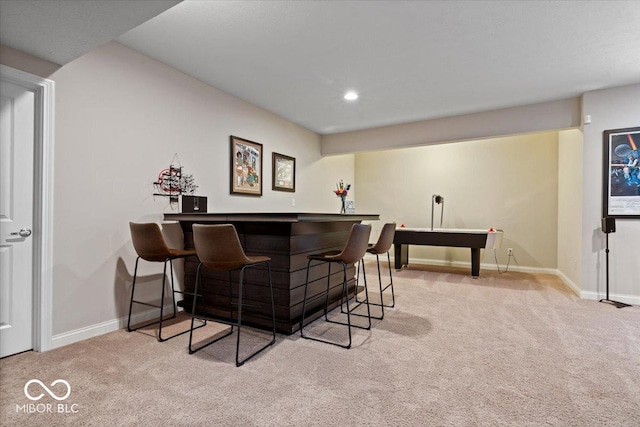 11322 Sea Side Ct, Fishers, IN 46040 - indoor dry bar featuring carpet and recessed lighting
