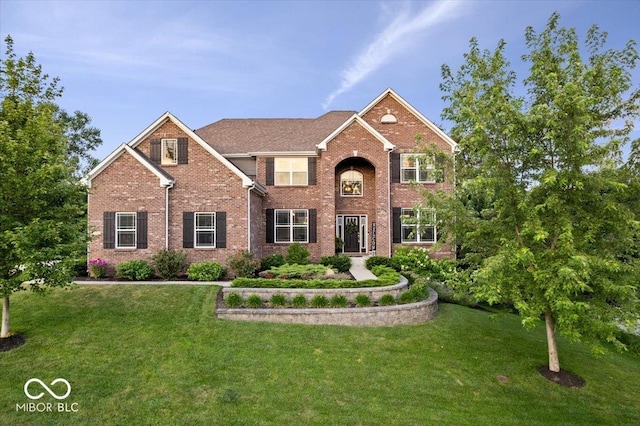 11322 Sea Side Ct, Fishers, IN 46040 - view of front of property with brick siding and a front lawn