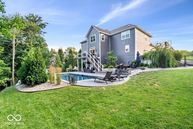 11322 Sea Side Ct, Fishers, IN 46040 - rear view of house featuring stairway and a patio area