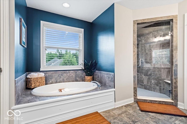 11322 Sea Side Ct, Fishers, IN 46040 - full bath with a garden tub and a stall shower