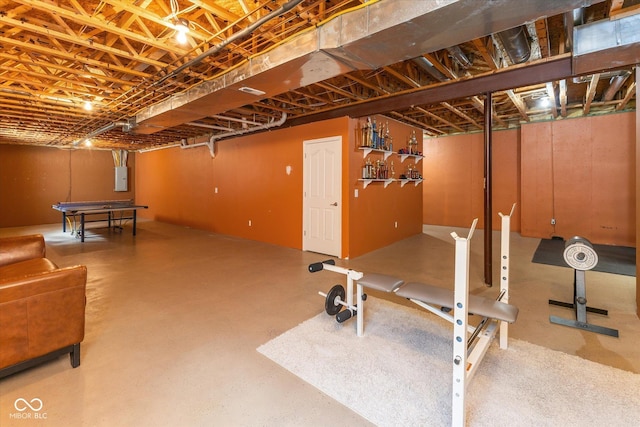 13059 Cirrus Dr, Fishers, IN 46037 - workout area featuring electric panel