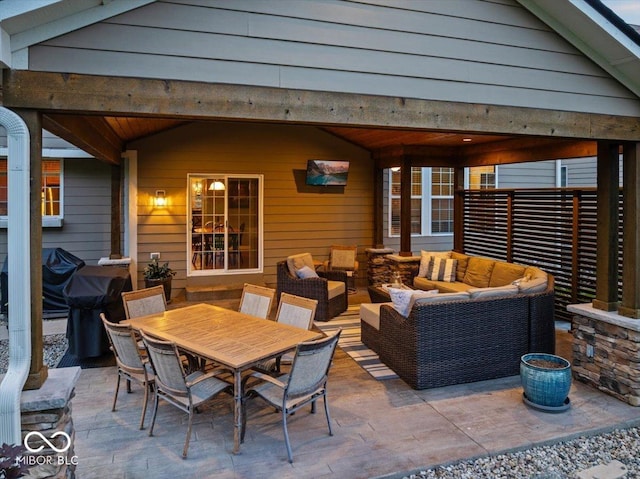 13059 Cirrus Dr, Fishers, IN 46037 - view of patio with an outdoor living space and outdoor dining space