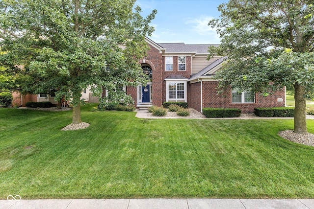 13059 Cirrus Dr, Fishers, IN 46037 - view of front of property with brick siding and a front yard