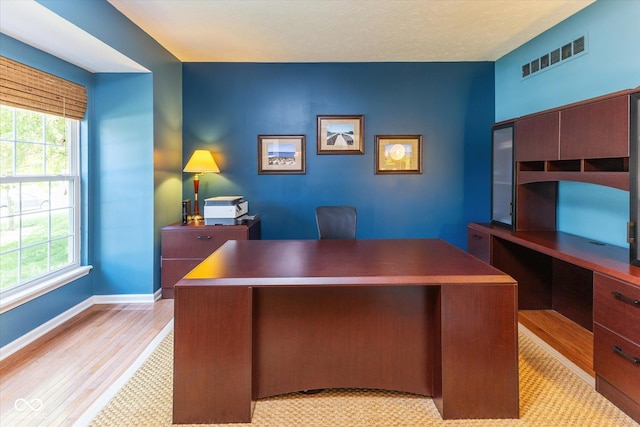 13059 Cirrus Dr, Fishers, IN 46037 - office area with healthy amount of natural light and light wood-style flooring
