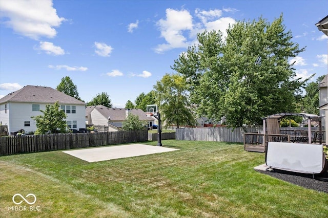 16009 Tenor Way, Noblesville, IN 46060 - view of yard featuring a deck, a residential view, and a patio area
