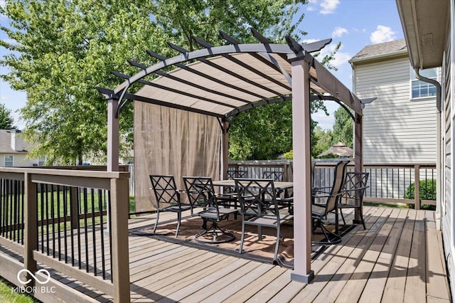 16009 Tenor Way, Noblesville, IN 46060 - wooden deck featuring outdoor dining space and a pergola