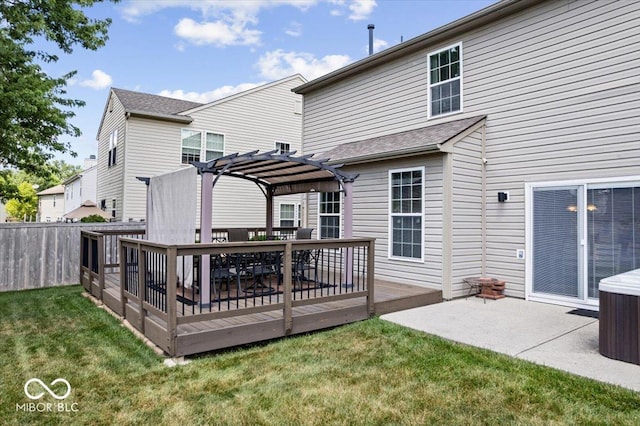 16009 Tenor Way, Noblesville, IN 46060 - back of house with a pergola and a wooden deck