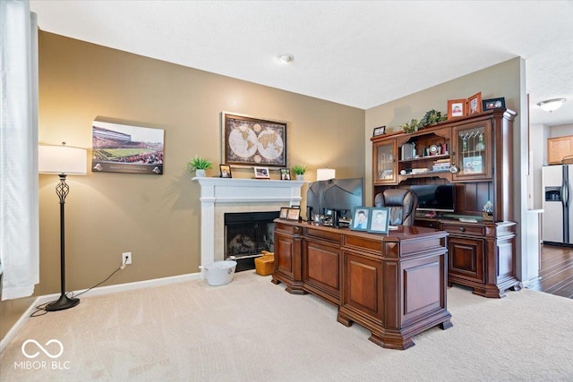 16009 Tenor Way, Noblesville, IN 46060 - home office with light colored carpet and a fireplace