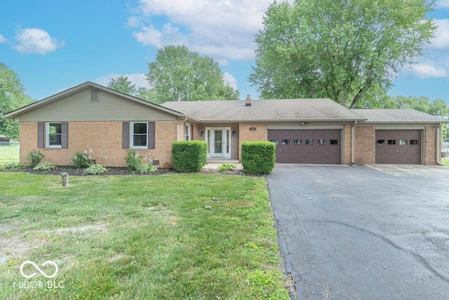 1189 N County Road 475 E, Avon, IN 46123 - single story home featuring driveway, brick siding, an attached garage, and a front yard