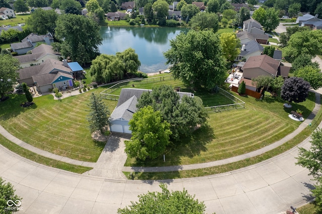 8809 Haddington Dr N, Indianapolis, IN 46256 - aerial view of residential area with a nearby body of water