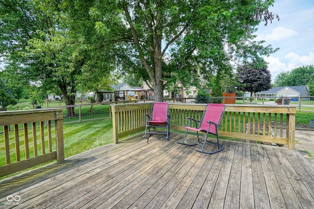 8809 Haddington Dr N, Indianapolis, IN 46256 - deck with a fenced backyard