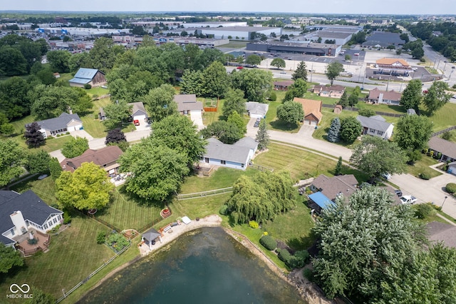 8809 Haddington Dr N, Indianapolis, IN 46256 - aerial overview of property's location with nearby suburban area and a large body of water