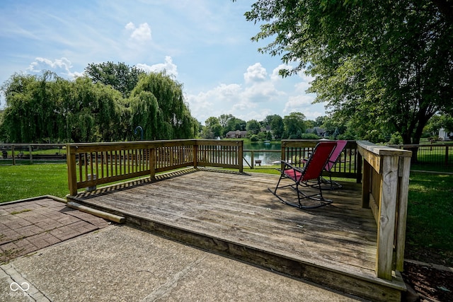 8809 Haddington Dr N, Indianapolis, IN 46256 - wooden terrace with a water view