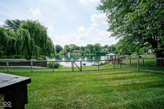 8809 Haddington Dr N, Indianapolis, IN 46256 - view of yard with a water view