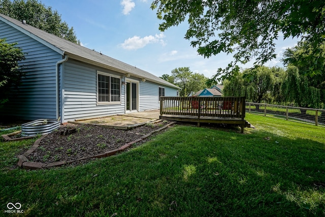 8809 Haddington Dr N, Indianapolis, IN 46256 - view of yard with a deck