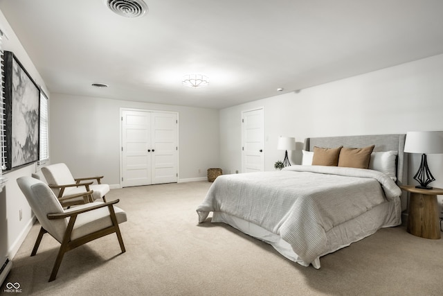 8627 Emerald Ln, Indianapolis, IN 46260 - bedroom with light colored carpet and a closet