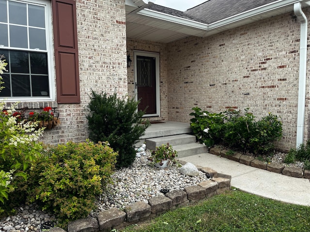 1646 N Nieman Dr, Greensburg, IN 47240 - entrance to property featuring brick siding and a shingled roof