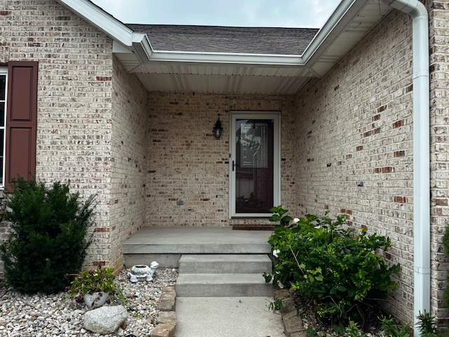 1646 N Nieman Dr, Greensburg, IN 47240 - doorway to property with brick siding and a shingled roof