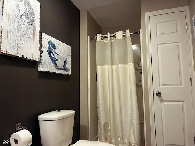 1646 N Nieman Dr, Greensburg, IN 47240 - bathroom with toilet and a shower with curtain