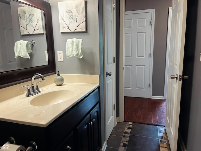 1646 N Nieman Dr, Greensburg, IN 47240 - bathroom featuring vanity and tile patterned floors