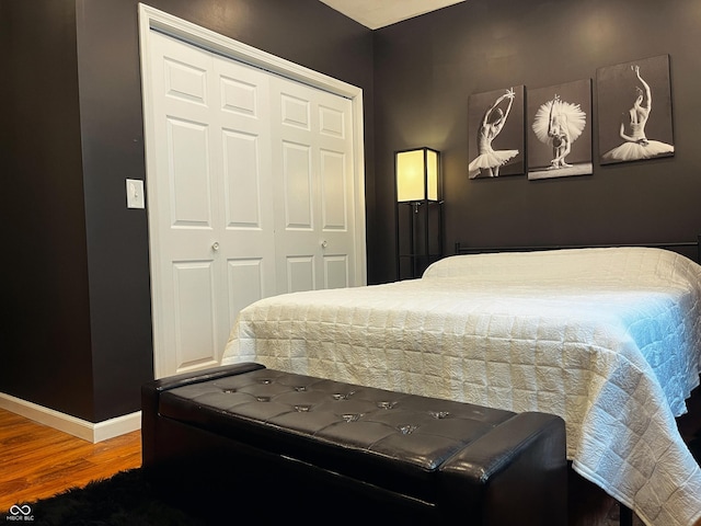 1646 N Nieman Dr, Greensburg, IN 47240 - bedroom with wood finished floors and a closet