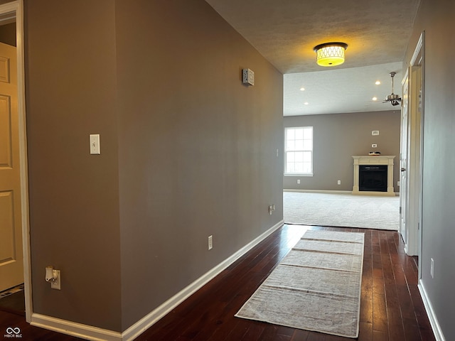 1646 N Nieman Dr, Greensburg, IN 47240 - hallway featuring dark wood-style flooring