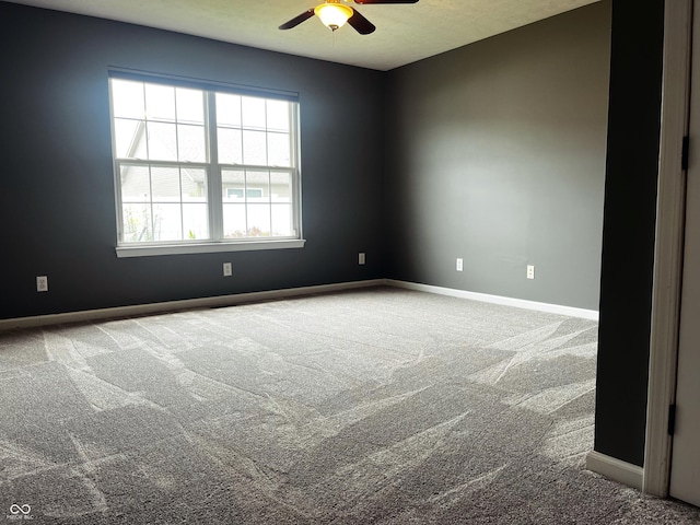 1646 N Nieman Dr, Greensburg, IN 47240 - carpeted spare room featuring a ceiling fan and baseboards