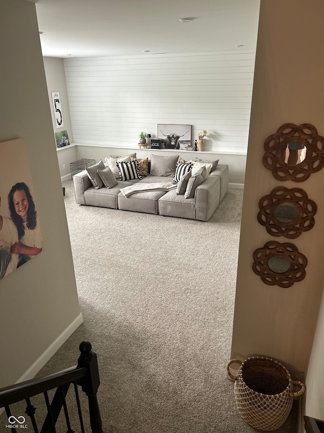 12059 Chapelwood Dr, Fishers, IN 46037 - living area with carpet floors and baseboards