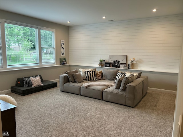 12059 Chapelwood Dr, Fishers, IN 46037 - carpeted living room featuring recessed lighting