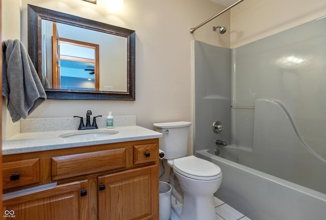 9437 N County Road 225 E, Pittsboro, IN 46167 - bathroom with vanity, washtub / shower combination, and tile patterned flooring