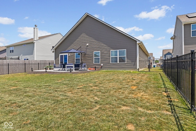 1448 Willow Tree Ln, Sheridan, IN 46069 - rear view of house featuring a patio and a fenced backyard