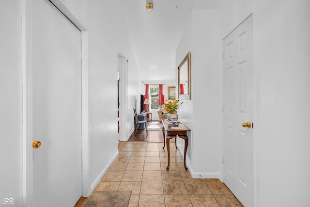 1058 Creekwood Ln, Franklin, IN 46131 - hall featuring baseboards and light tile patterned floors