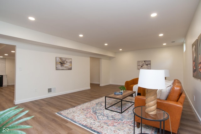 10630 Thorny Rdg Trce, Fishers, IN 46037 - living room featuring wood finished floors and recessed lighting