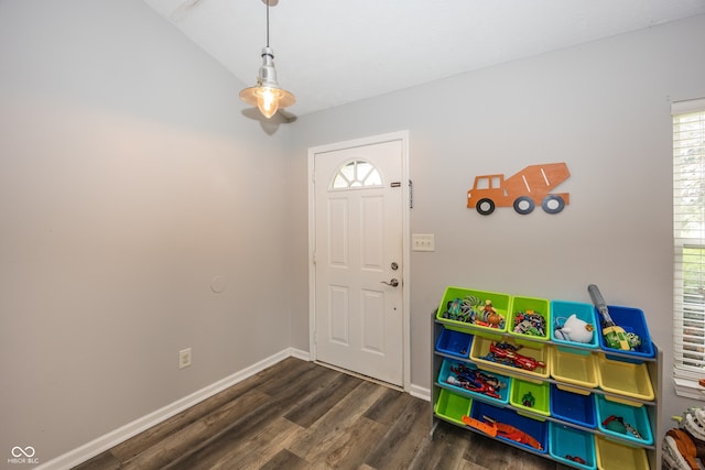 14126 Stonewood Pl, Fishers, IN 46037 - entryway with dark wood-type flooring and baseboards