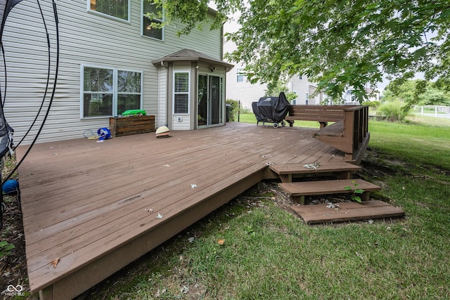 14126 Stonewood Pl, Fishers, IN 46037 - wooden deck featuring a yard