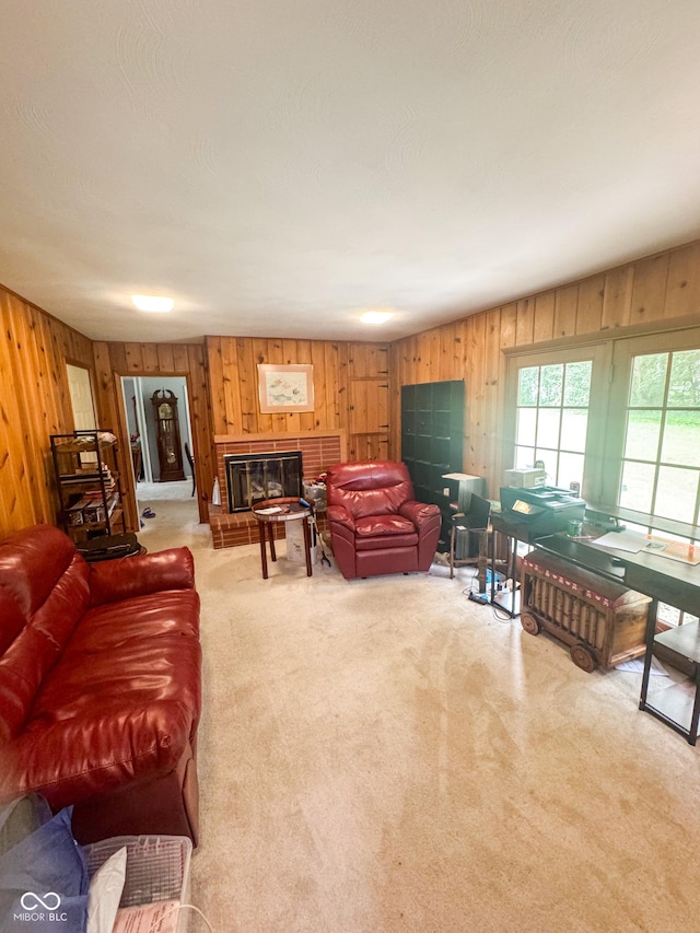 124 Georgton Ct, West Lafayette, IN 47906 - carpeted living area with wooden walls
