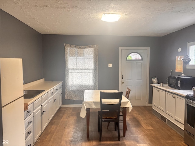 543 N Oakland Ave, Indianapolis, IN 46201 - dining room featuring dark wood finished floors and a textured ceiling