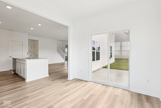 1186 Vera Blvd, Danville, IN 46122 - spare room featuring light wood-style floors and recessed lighting