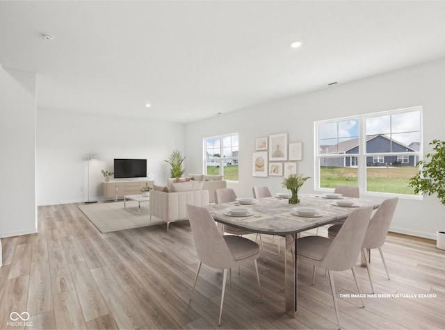 1186 Vera Blvd, Danville, IN 46122 - dining room featuring light wood-style flooring and recessed lighting