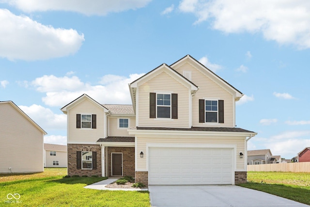 1186 Vera Blvd, Danville, IN 46122 - traditional-style home with brick siding, concrete driveway, and a garage