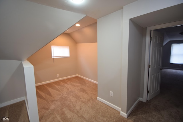 552 Jefferson Ave, Indianapolis, IN 46201 - bonus room featuring carpet floors, lofted ceiling, and recessed lighting