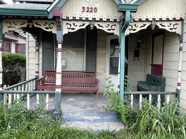 3220 E New York St, Indianapolis, IN 46201 - view of exterior entry featuring a porch