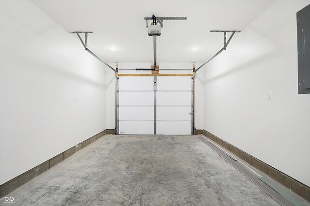 1431 Coen Ct, Columbus, IN 47201 - garage with a garage door opener and electric panel
