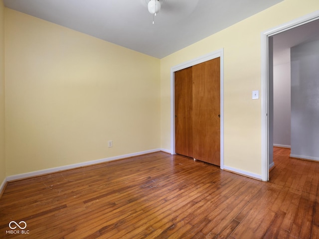 5530 Skyridge Dr, Indianapolis, IN 46250 - spare room featuring wood finished floors and ceiling fan