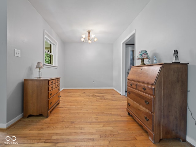 5530 Skyridge Dr, Indianapolis, IN 46250 - dining room featuring a chandelier and light wood-type flooring