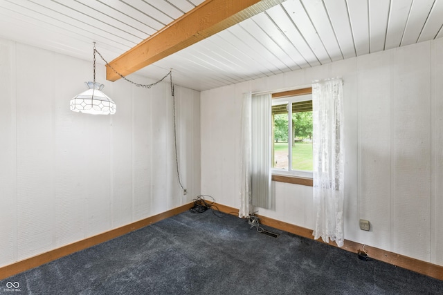 19120 Tomlinson Rd, Westfield, IN 46074 - unfurnished room with carpet and beam ceiling