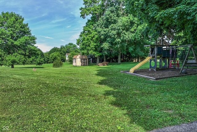 19120 Tomlinson Rd, Westfield, IN 46074 - view of grassy yard with a storage shed