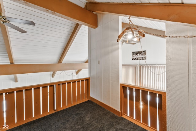 19120 Tomlinson Rd, Westfield, IN 46074 - spare room with dark carpet and a ceiling fan