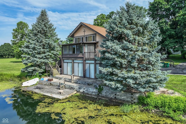 19120 Tomlinson Rd, Westfield, IN 46074 - rear view of house featuring stairs